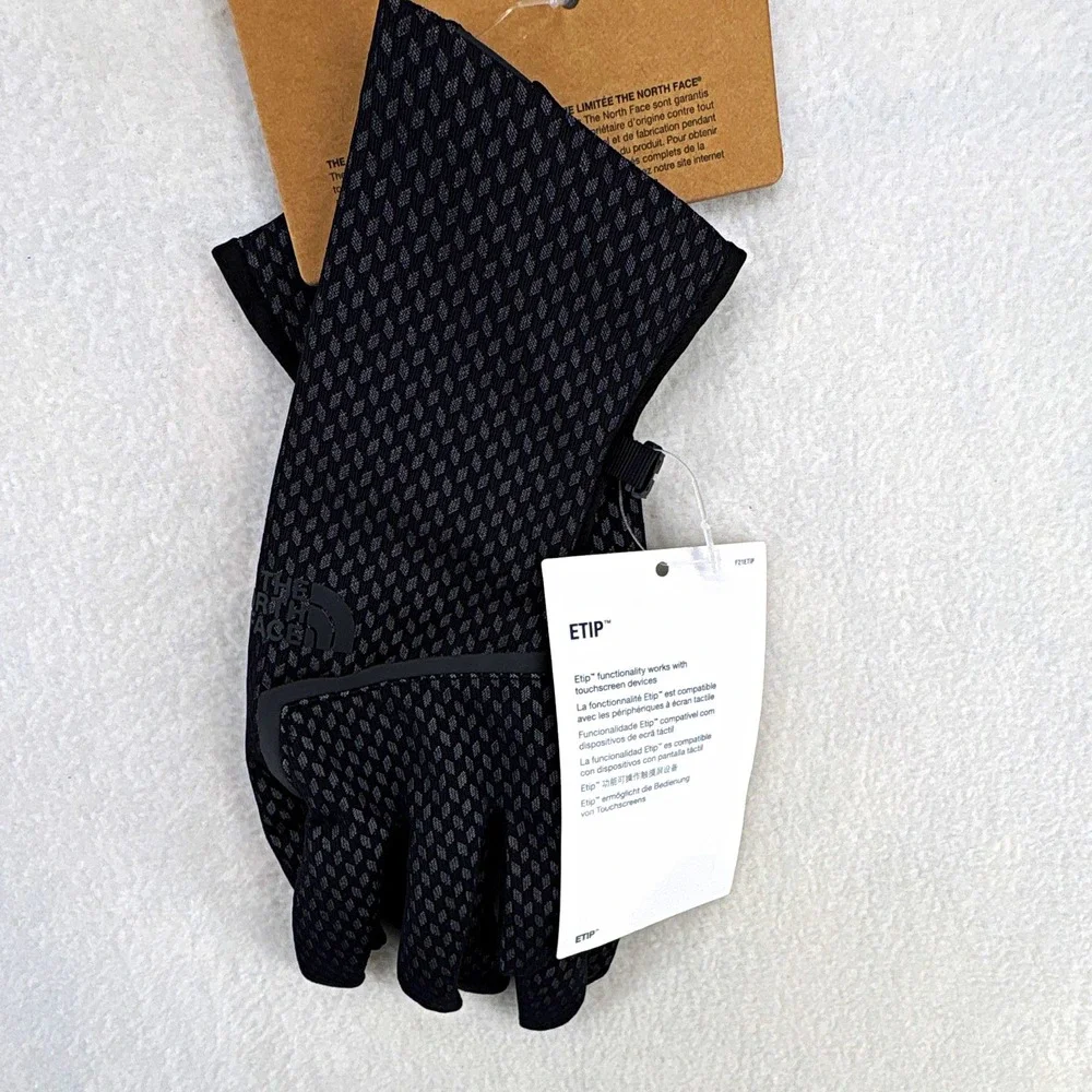 The North Face WindWall Closefit Tricot Touchscreen Gloves Women's XS Black/Gray